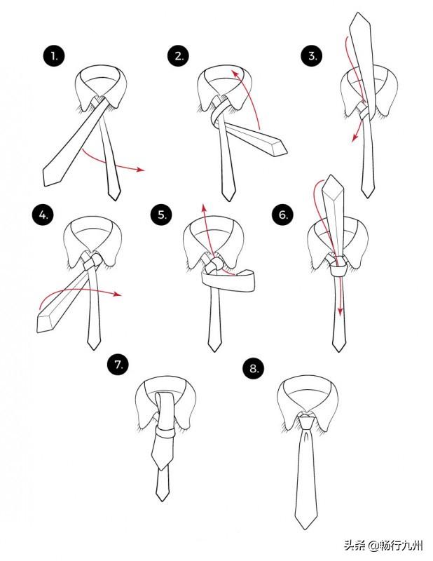 領帶半溫莎結打法（紳士常見的十種領帶打法）(4)