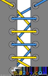 鞋帶的系法圖解詳細(xì)（生活最常見24種鞋帶的系法）(3)