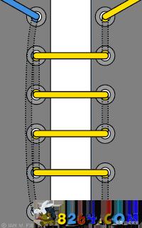 鞋帶的系法圖解詳細(xì)（生活最常見24種鞋帶的系法）(11)