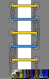 鞋帶的系法圖解詳細(xì)（生活最常見24種鞋帶的系法）(27)